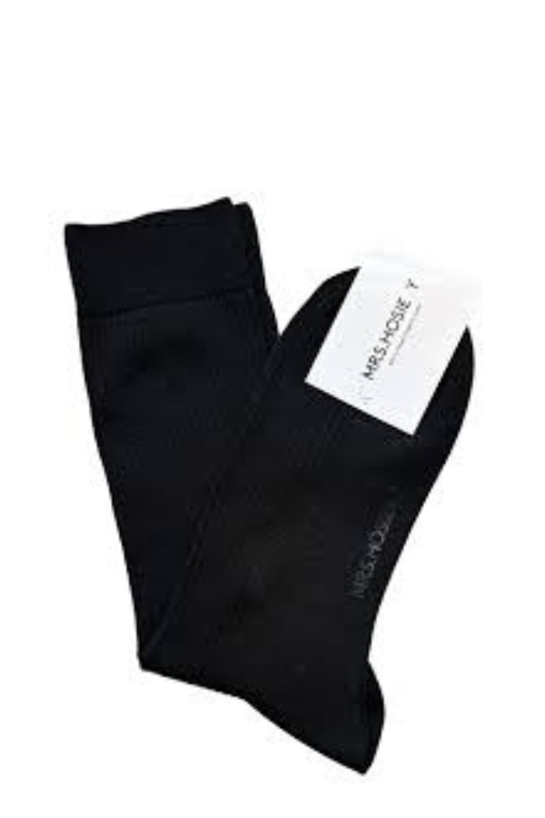 Mrs. Hosiery Merino Fine Sock Black
