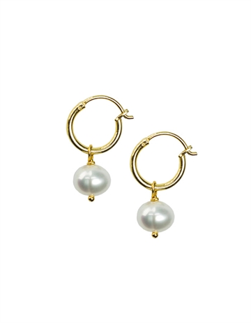 IBU Earring Mini Hoop Pearl