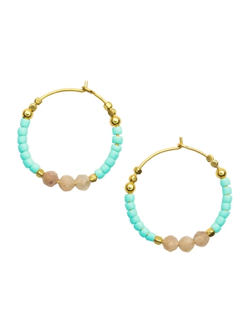 Ibu Earring Beads Sea Opal