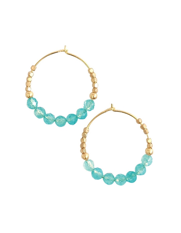 Ibu Earring Stones Hoop Amazonite