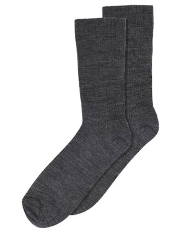 MP Fine Wool Rib Socks Dark Grey Me