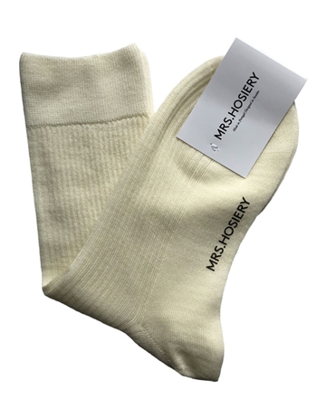 Mrs. Hosiery Merino Fine Socks Whit