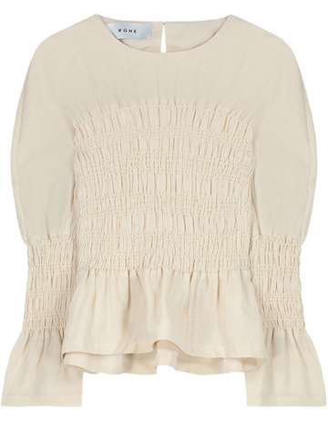 Róhe Smocked Top Cream