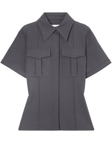 Róhe Sculpted Utility Shirt Grey