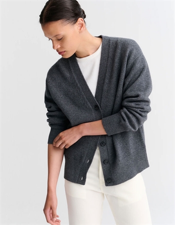 Rhea Heavy Cardigan Dark Grey