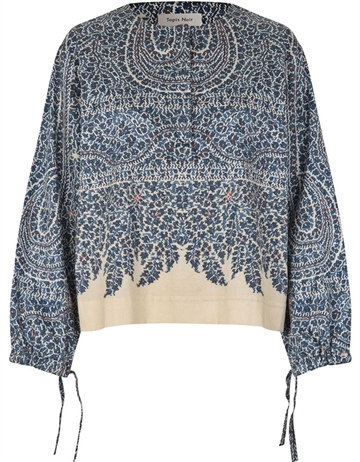 Tapis Noir Denise Blue Paisley